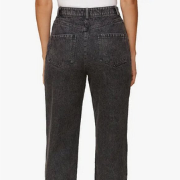 Avec Les Filles Faux Leather Trim Straight Leg Pants. Sz: 28/US 6 - Picture 3 of 10